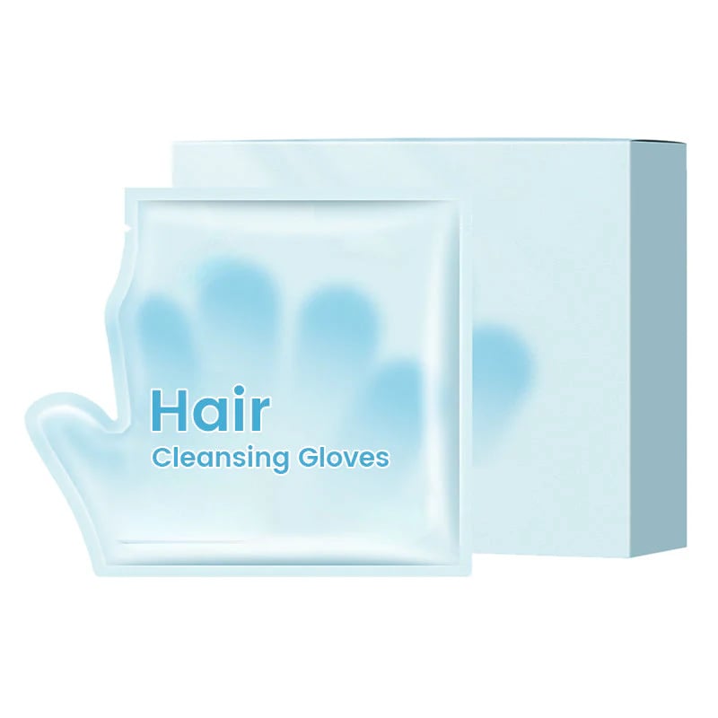 No-Rinse Hair Cleansing Gloves – Refreshing Scalp & Hair Wipes for Oily-Looking Hair