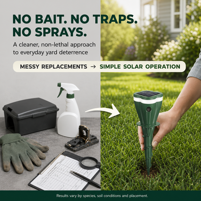 ☘️Outdoors Solar Powered Waterproof Screw Mole Repellent🌸