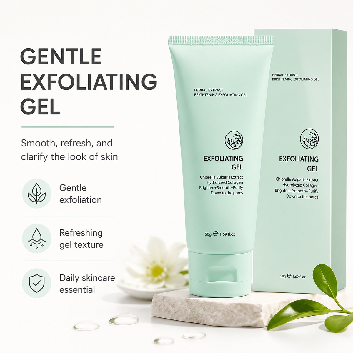 Gentle Exfoliating Gel – Deep Pore Cleansing & Herbal Formula