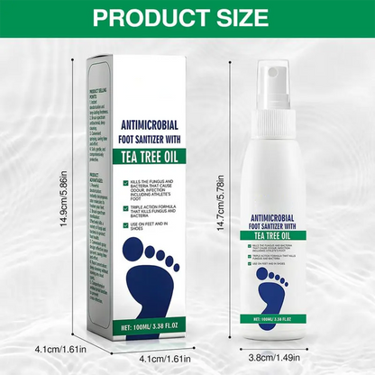 🍃Tea Tree Oil Foot Deodorant Spray - Antifungal Odor Removal for Feet & Shoes