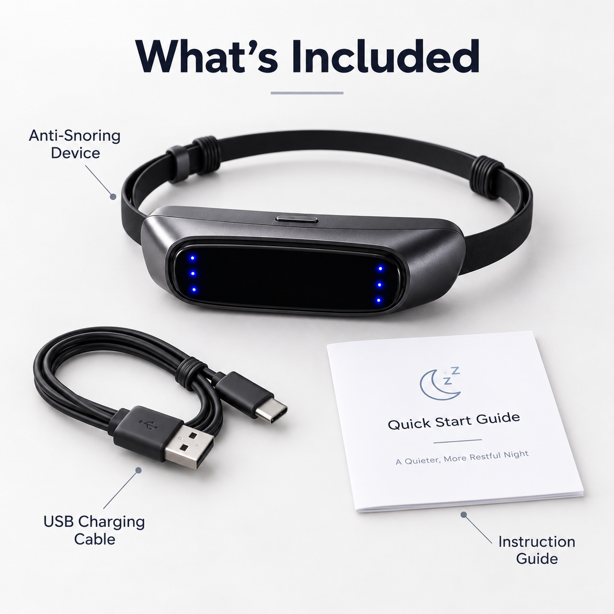 🌃🌙 Smart Anti-Snoring Device – Gentle Sleep Aid for Quieter, More Peaceful Nights