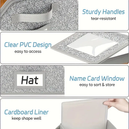 Stackable Cardboard Hat Storage Box Household Wardrobe Cap Organizer