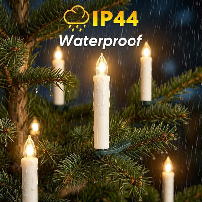 💡LED Flameless Candle Clip Lights with Remote, 10 Pack Battery-Operated Dimmable Lights with Timer🔥