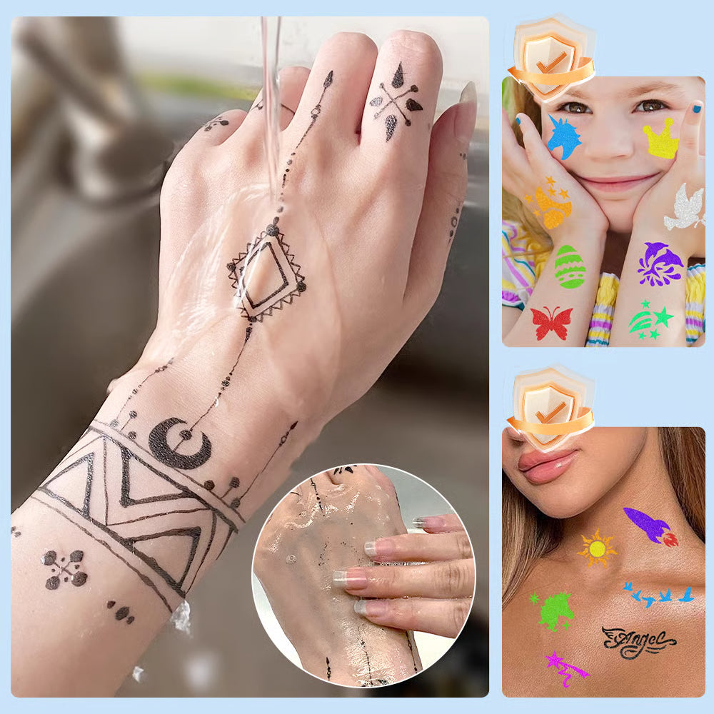 🌈🎨10-Color Temporary Tattoo Markers Set