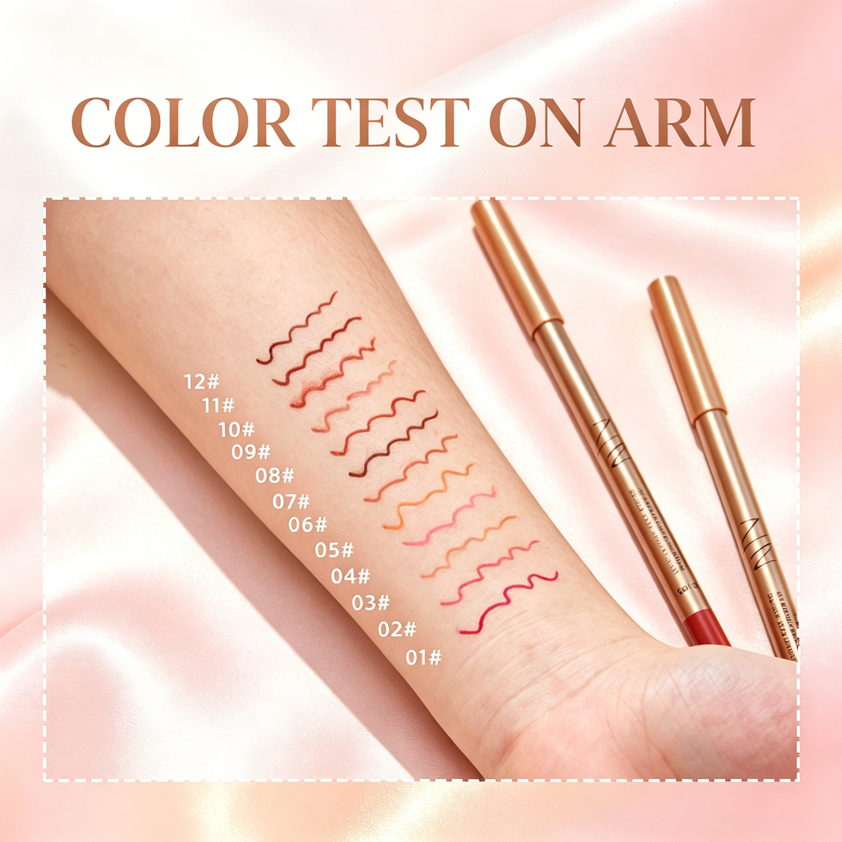 💄12-Color Lip Liner Pencil Set – Smudge-Proof & Long-Lasting