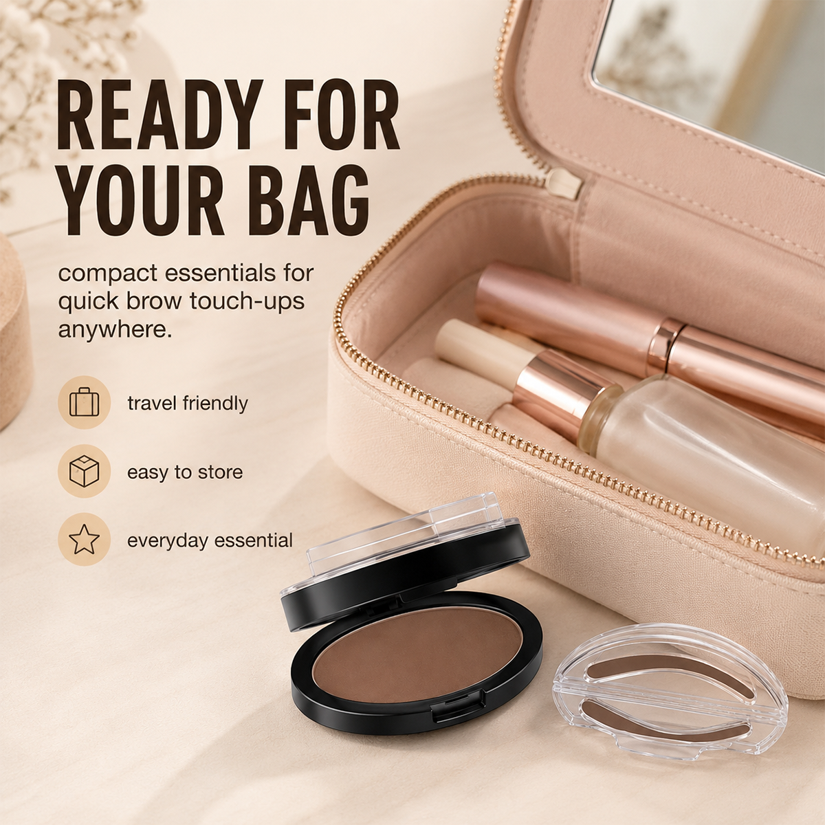 Eyebrow Stamp Powder with Brush