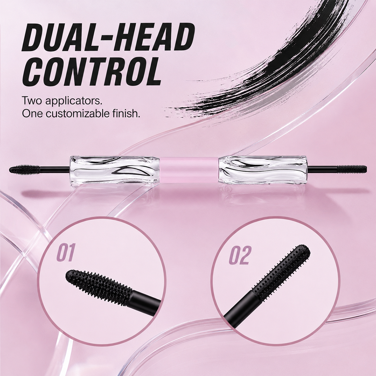 2-in -1 Long-Lasting Volumizing and Curling Mascara