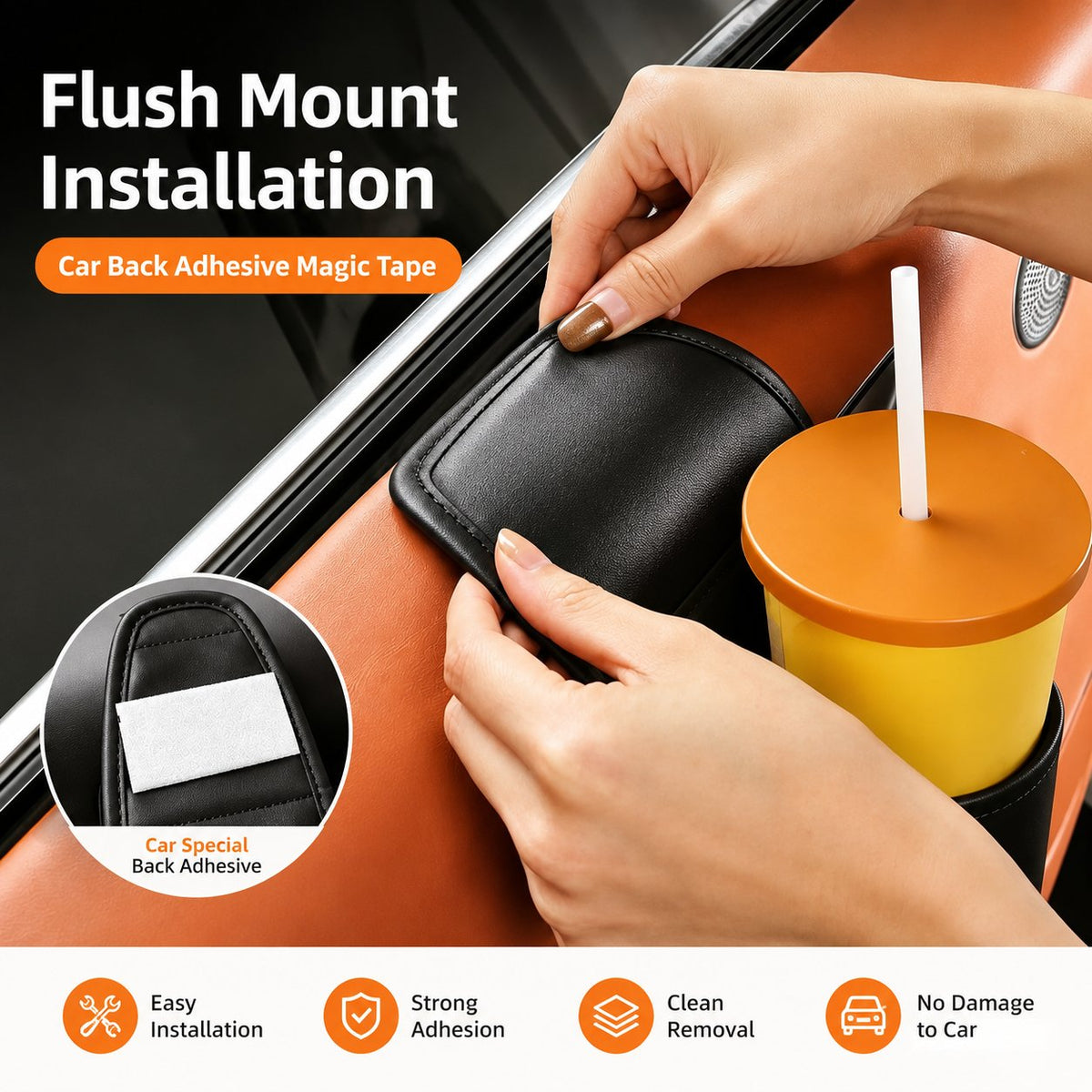 Premium Dual-Layer Car Door Storage Pocket