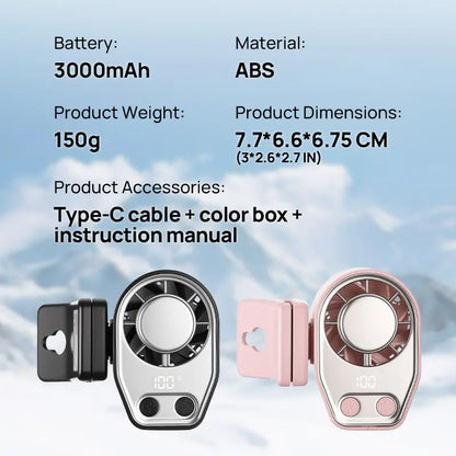 Semiconductor Clip-On Fan - Portable Car & Desk Cooler