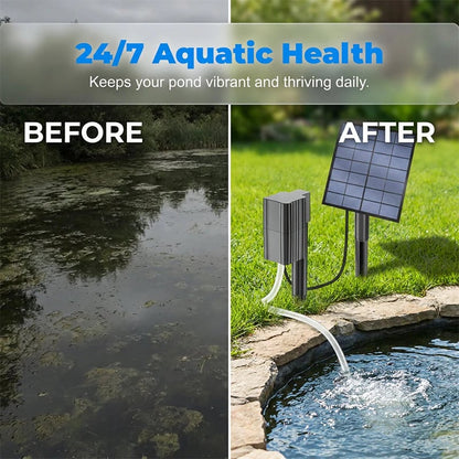 ☀️Solar Pond Aerator with Air Pump💨