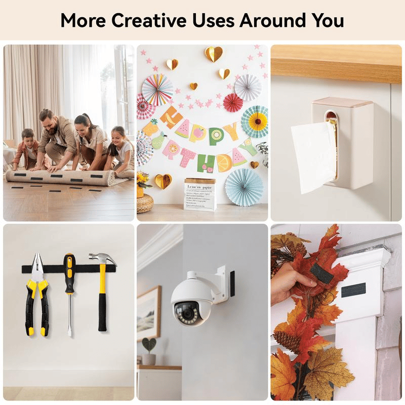Heavy-Duty Hook and Loop Strips – Strong-Hold Fastener Tape for Home, Office & DIY Use