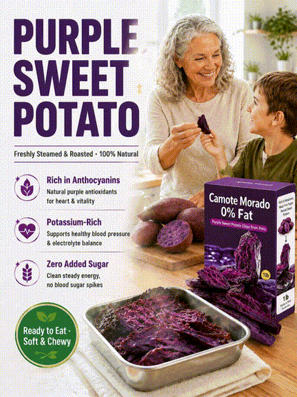 ✨Triple-Steamed Organic Purple Yam Strips – Naturally Sweet, Soft & Chewy🍠