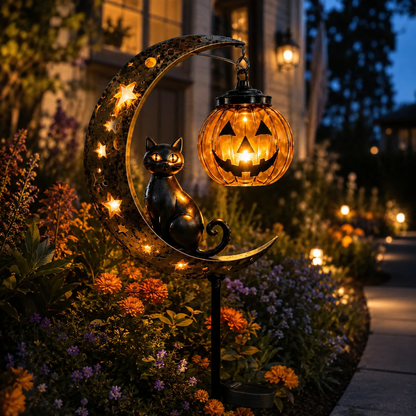 🎃 Halloween Early Bird Sale | Pumpkin Moon Garden Stake Light