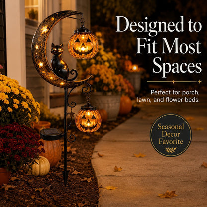 🎃 Halloween Early Bird Sale | Pumpkin Moon Garden Stake Light