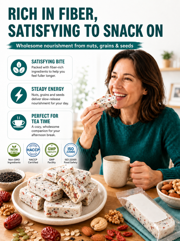 💖Handmade Red Date & Poria Bazhen Cakes – Soft, Wholesome Whole-Grain Snack
