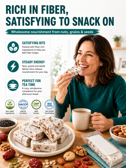 💖Handmade Red Date & Poria Bazhen Cakes – Soft, Wholesome Whole-Grain Snack