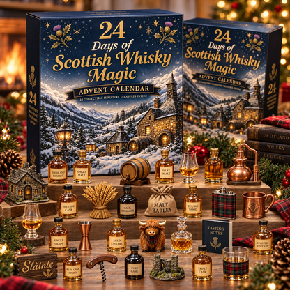 🥃 2026 Scottish Whisky Magic Countdown Calendar – 24-Day Festive Blind Box with Collectible Figures
