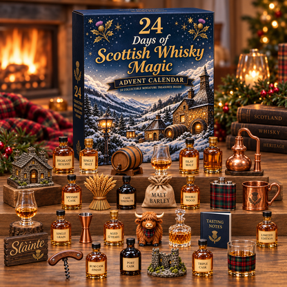 🥃 2026 Scottish Whisky Magic Countdown Calendar – 24-Day Festive Blind Box with Collectible Figures
