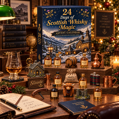 🥃 2026 Scottish Whisky Magic Countdown Calendar – 24-Day Festive Blind Box with Collectible Figures