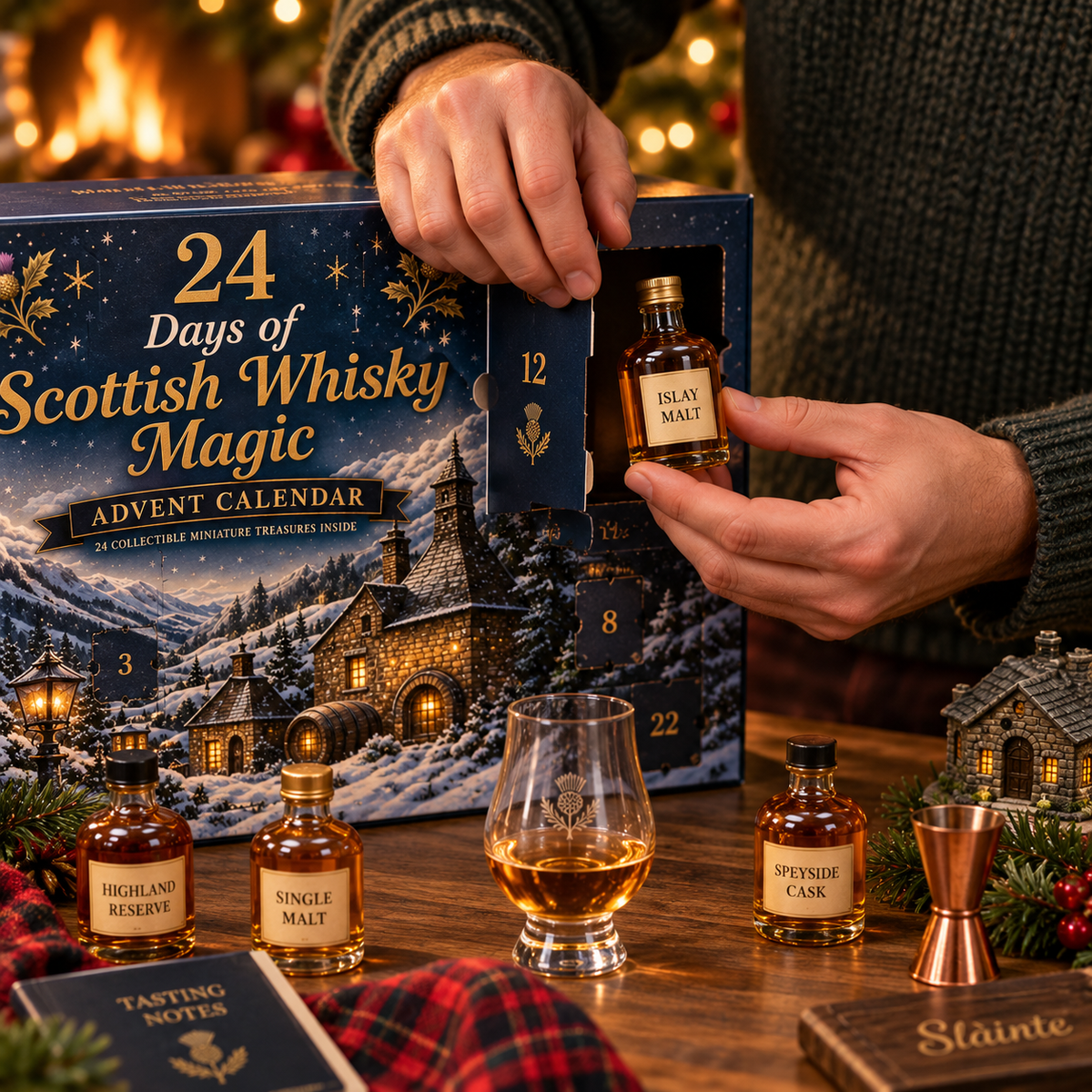 🥃 2026 Scottish Whisky Magic Countdown Calendar – 24-Day Festive Blind Box with Collectible Figures