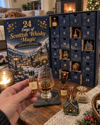 🥃 2026 Scottish Whisky Magic Countdown Calendar – 24-Day Festive Blind Box with Collectible Figures