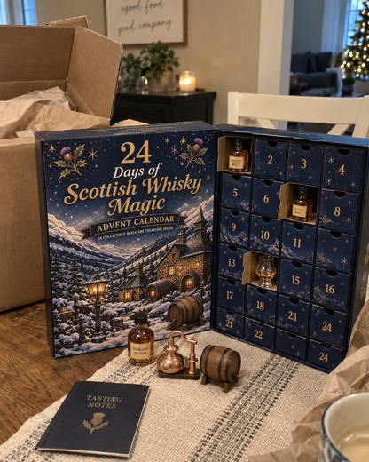 🥃 2026 Scottish Whisky Magic Countdown Calendar – 24-Day Festive Blind Box with Collectible Figures
