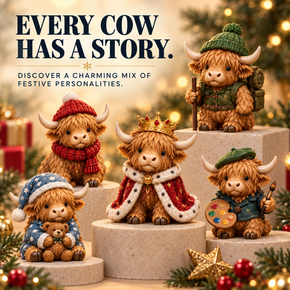 🐮📆 24-Day Highland Cow Advent Calendar – 24 Mini Collectible Surprises