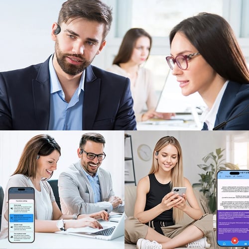 AI wireless Bluetooth translation earphones for personal and professional connections