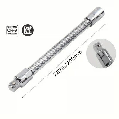 💖1/2-Inch Flexible Socket Extension Set – 35cm Bendable Ratchet Wrench Extenders for Tight Spaces