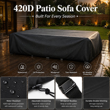 🛋️ All-Weather Waterproof Patio Sofa Cover