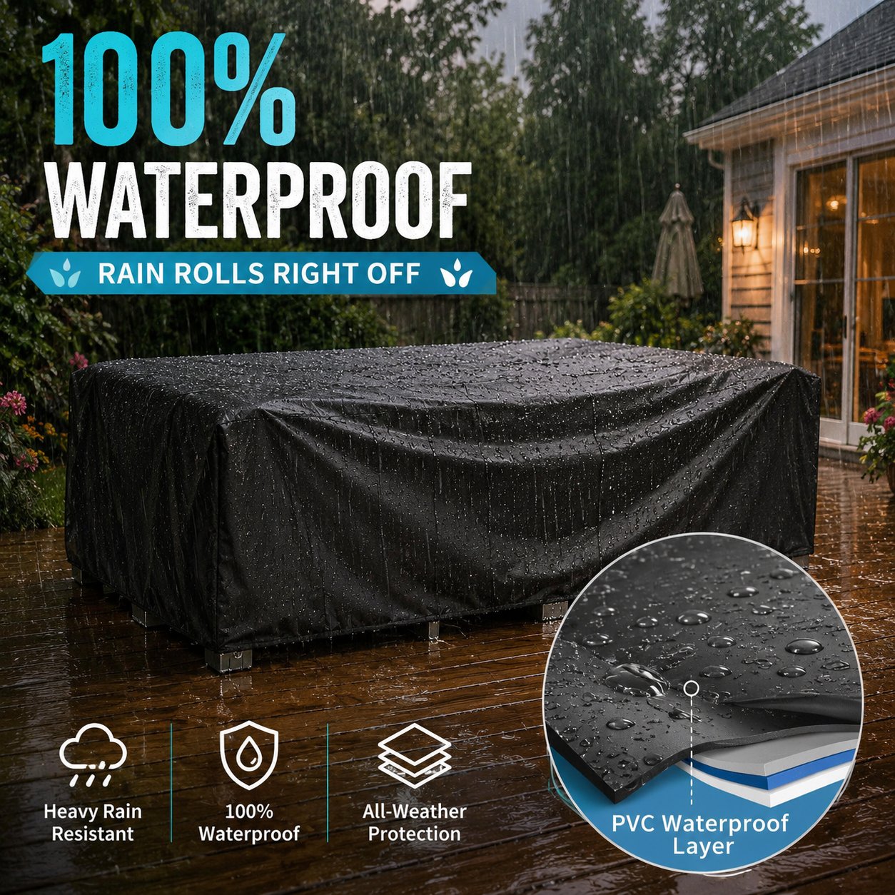 🛋️ All-Weather Waterproof Patio Sofa Cover
