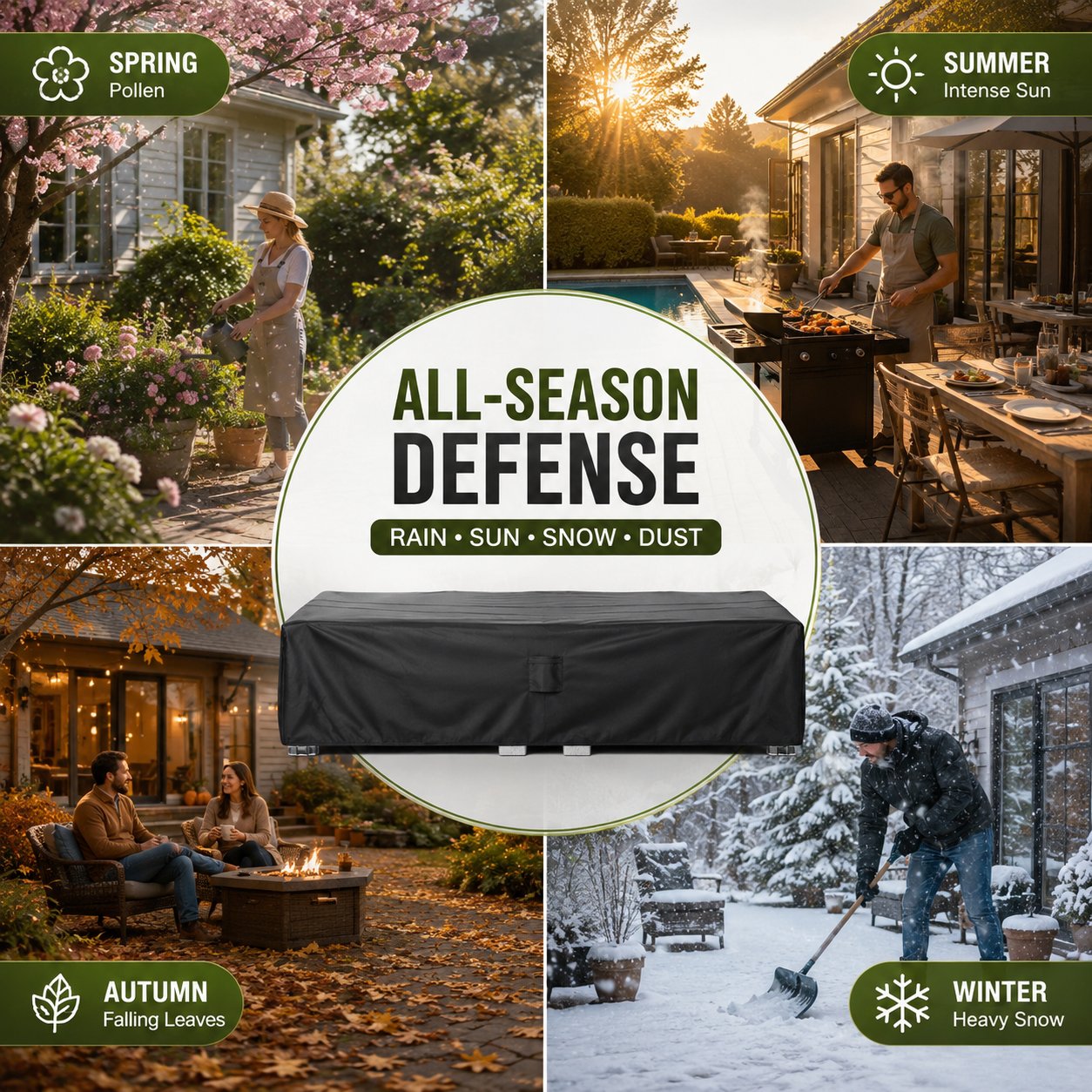 🛋️ All-Weather Waterproof Patio Sofa Cover