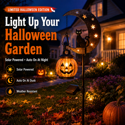 🎃 Halloween Early Bird Sale | Pumpkin Moon Garden Stake Light