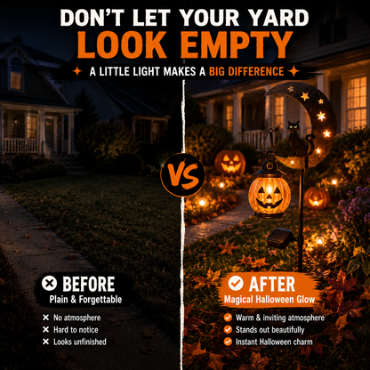 🎃 Halloween Early Bird Sale | Pumpkin Moon Garden Stake Light