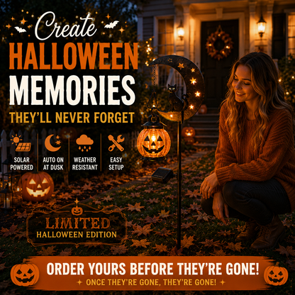 🎃 Halloween Early Bird Sale | Pumpkin Moon Garden Stake Light