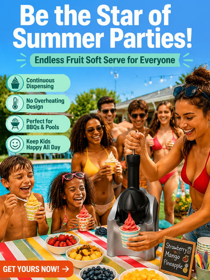 🍦100% Pure Fruit Ice Cream Maker - 60s Auto Dessert Machine