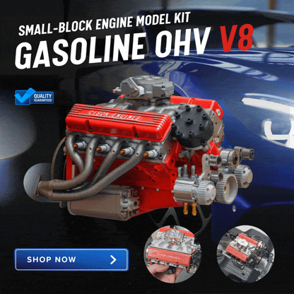 🔥 Gasoline OHV V8 small displacement engine model ornament