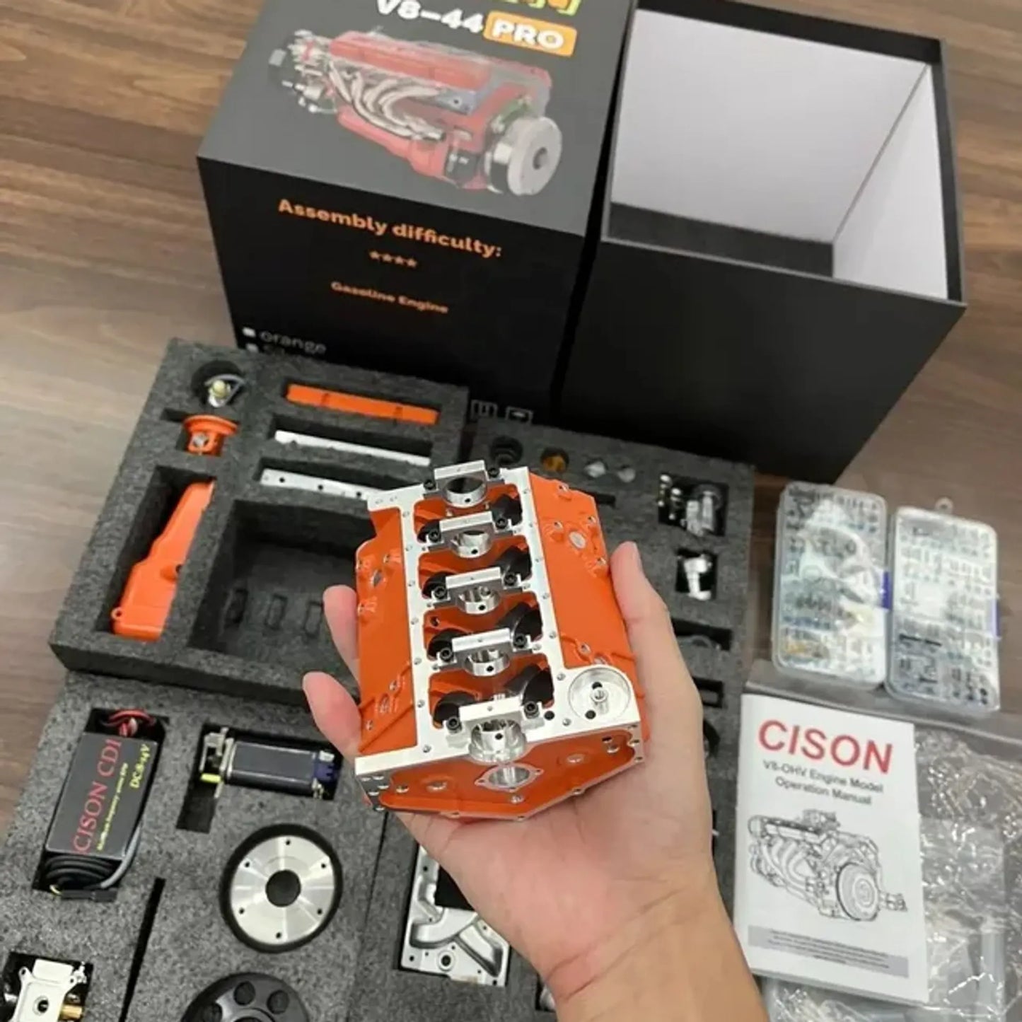 🔥 Gasoline OHV V8 small displacement engine model ornament