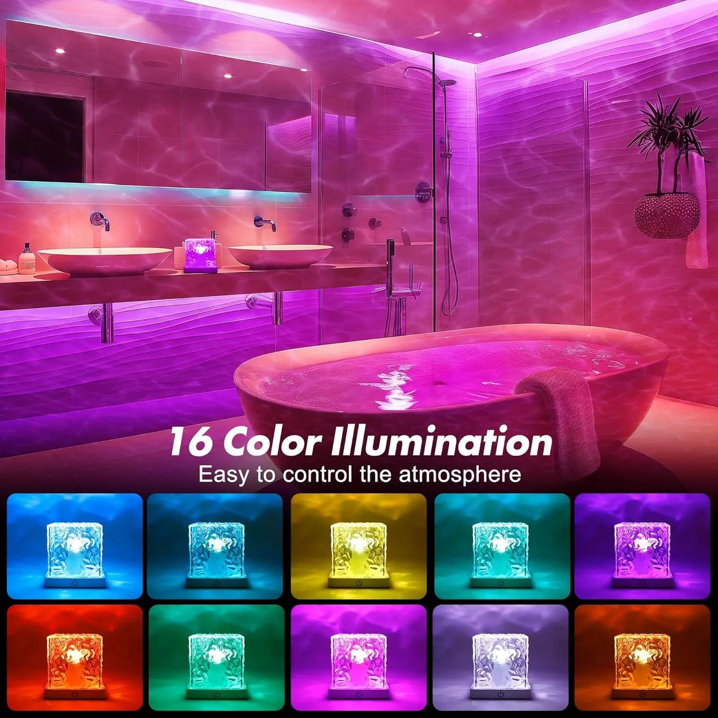 ✨16 Color Changeable Dynamic Water Ripple LED Ambient Light