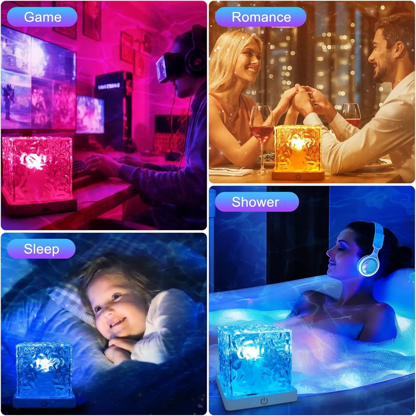 ✨16 Color Changeable Dynamic Water Ripple LED Ambient Light