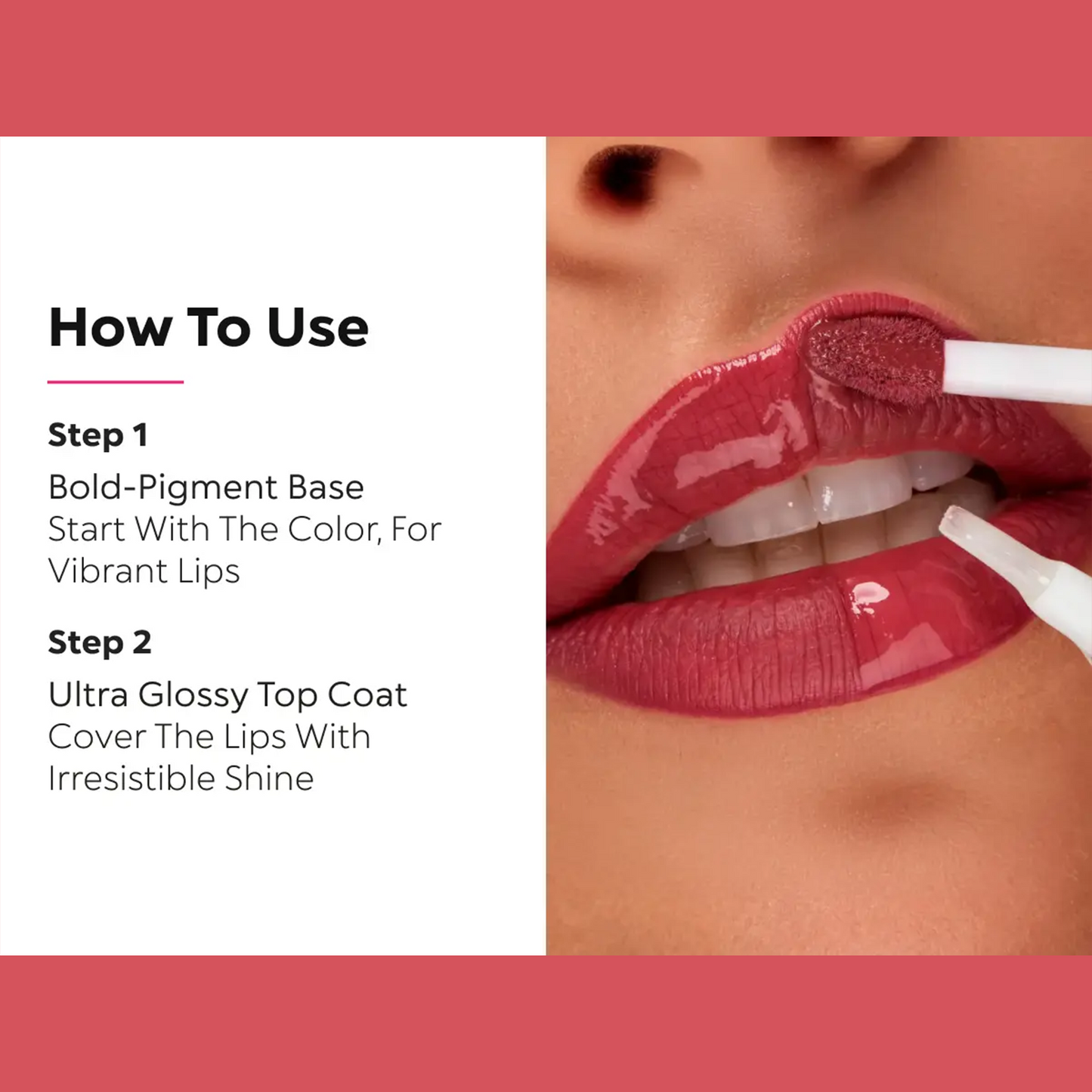 💋2-Step Dual-End Lip Makeup | Matte Stain + Mirror Gloss Finish