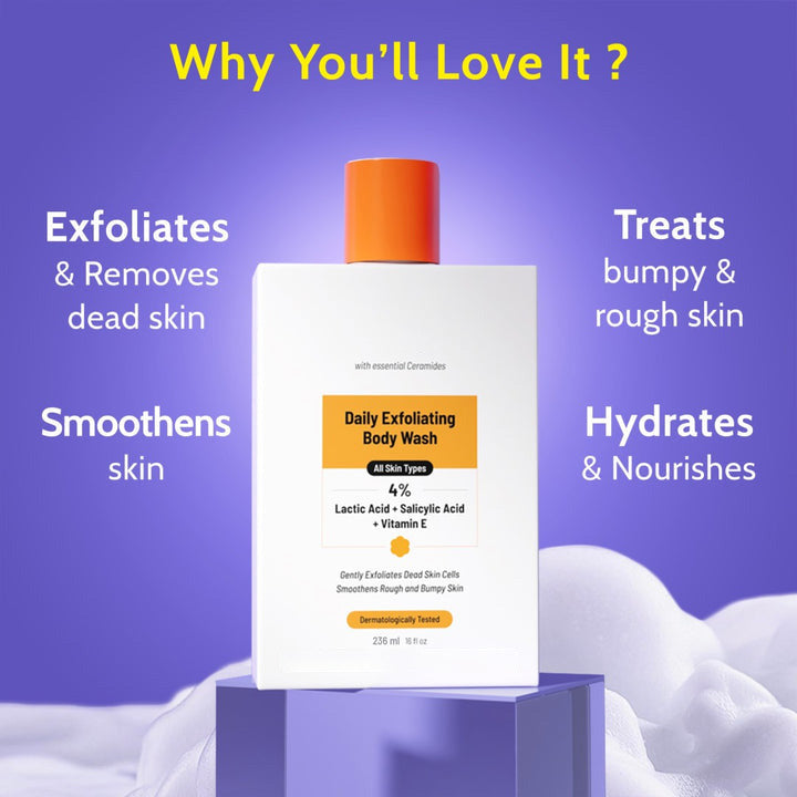 🍋 Exfoliating Body Wash with Lactic Acid