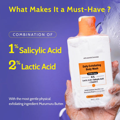 🍋 Exfoliating Body Wash with Lactic Acid