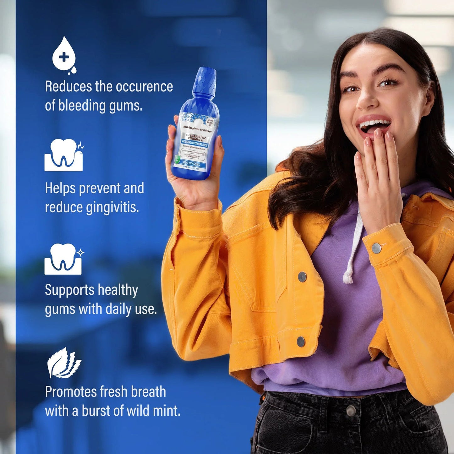 Anti-Gingivitis Therapeutic Oral Rinse Mouthwash