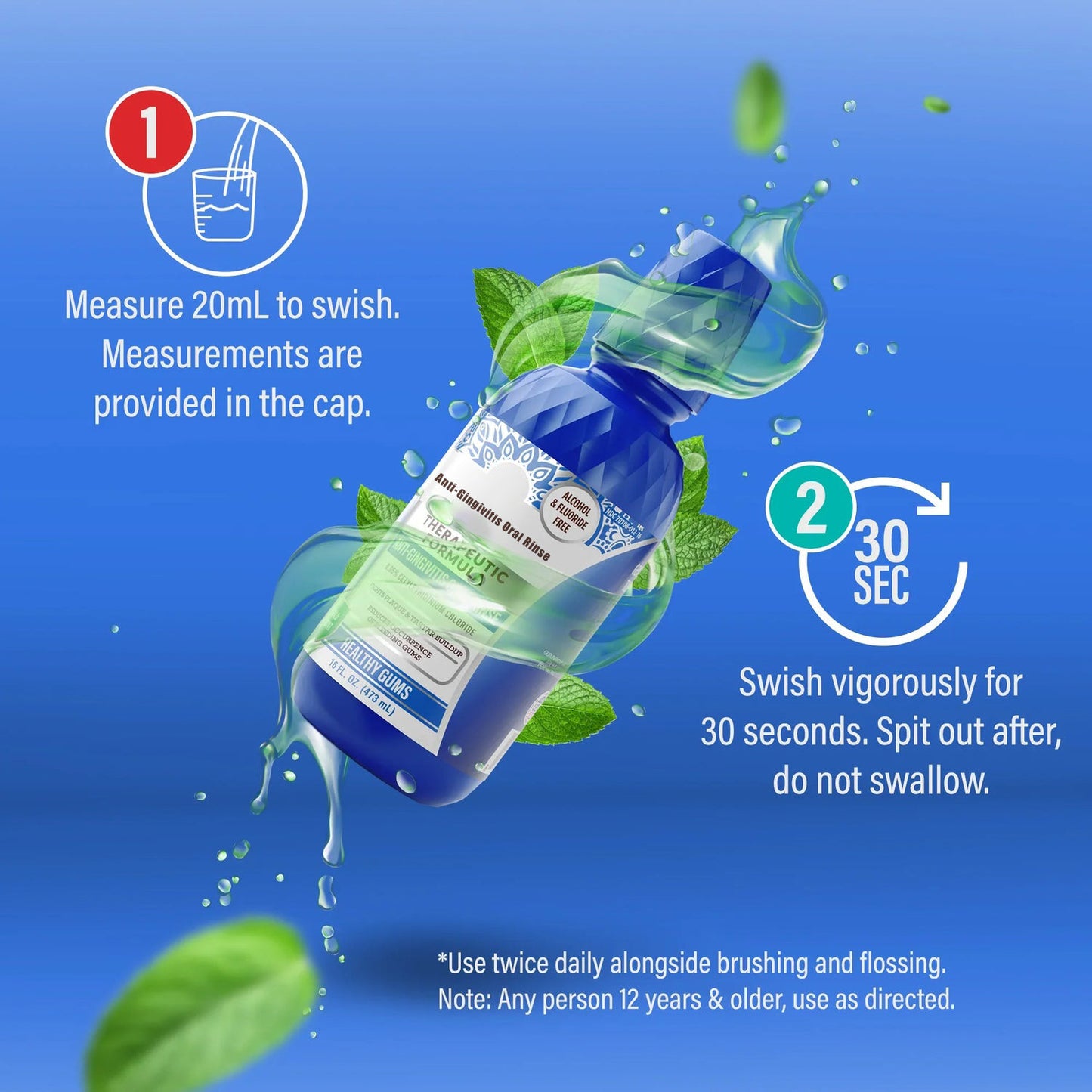 Anti-Gingivitis Therapeutic Oral Rinse Mouthwash