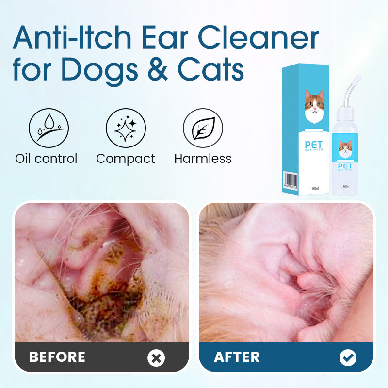 🐶🐱Pet Ear Mite Cleaner Deodorant Antibacterial Ear Care Drops