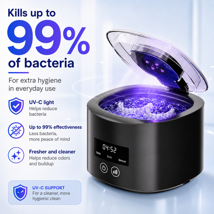 Ultrasonic Dental Cleaner – Deep Cleaning for Retainers, Aligners & Dentures