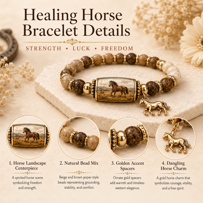 🐎 Limited Edition Western Horse Guardian Crystal Bracelet