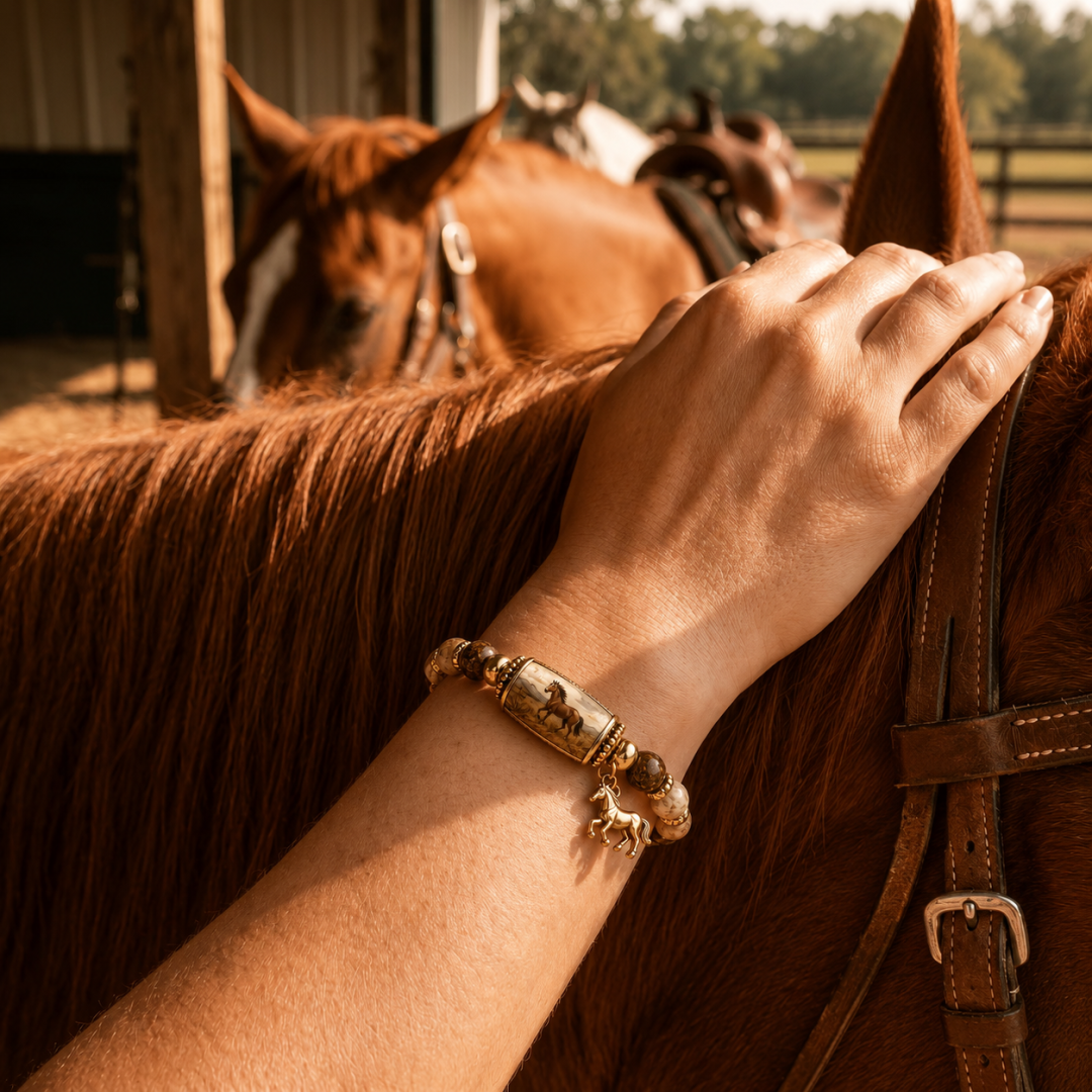 🐎 Limited Edition Western Horse Guardian Crystal Bracelet