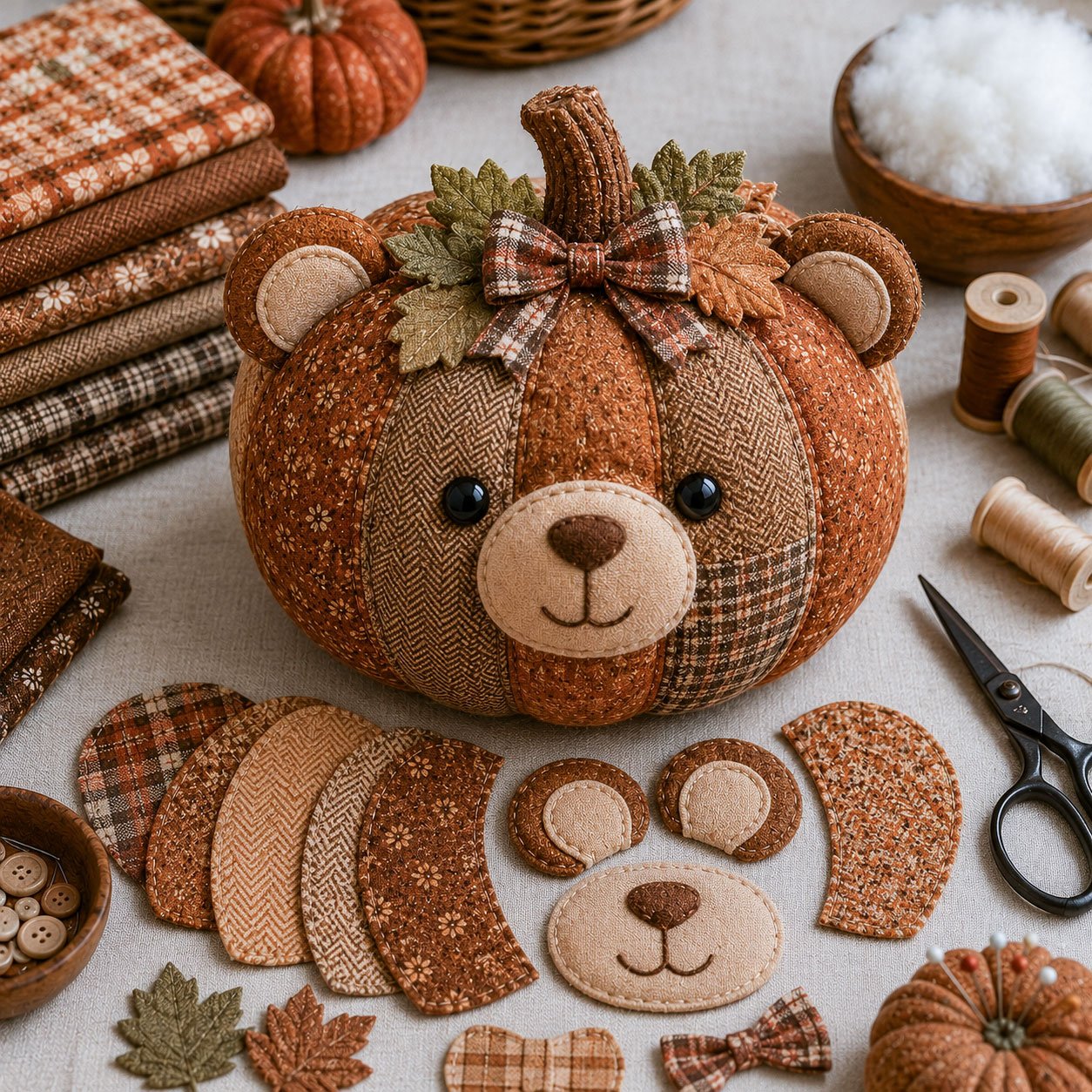 🍂 DIY Animal Pumpkin Sewing Kit
